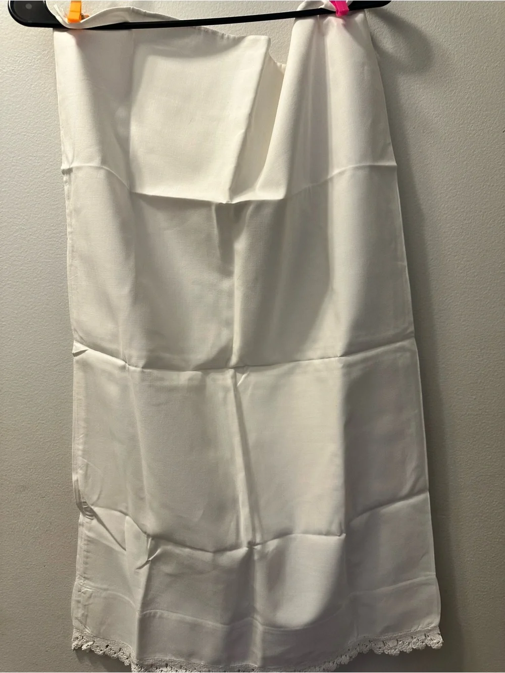 Vintage white pillow case with embroidery
